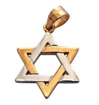 Gold Filled Classic Two Tone Star of David Pendant